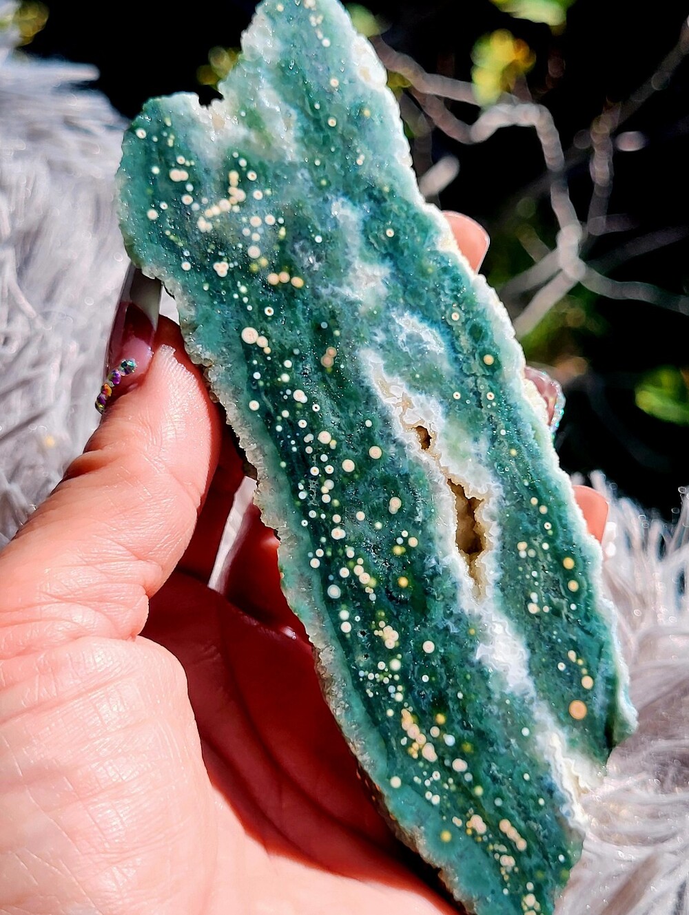 Ocean Jasper Druzy Filled Slab
